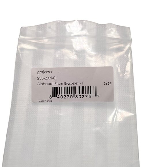 Gorjana Initial Prism Bracelet "I" – Blue String – Gold Plated - Picture 5 of 5